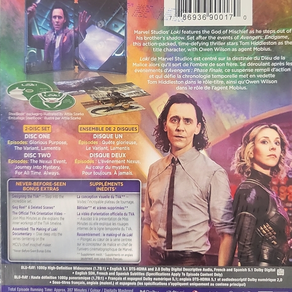 ✅✅ SOLD ✅✅ ￼Loki: The Complete First Season (Collector's Edition) Blu-ray - Picture 3 of 5